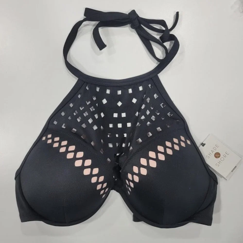 Shade & Shore Black High Neck Bikini Top - Picture 5 of 8